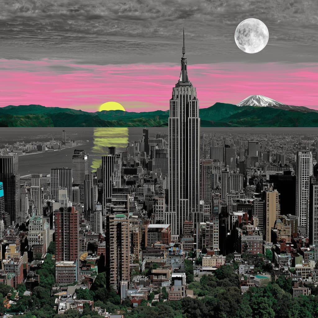 New York surreal skyline